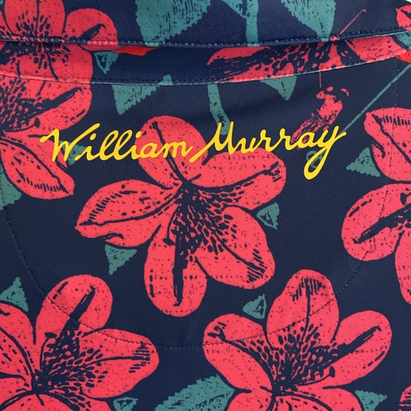 William Murray floral golf shirt, sz. L, - Picture 5 of 7